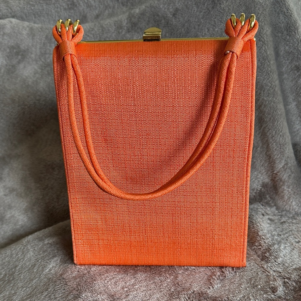 Vintage 1960s Orange Frame Handbag - Picture 7 of 7